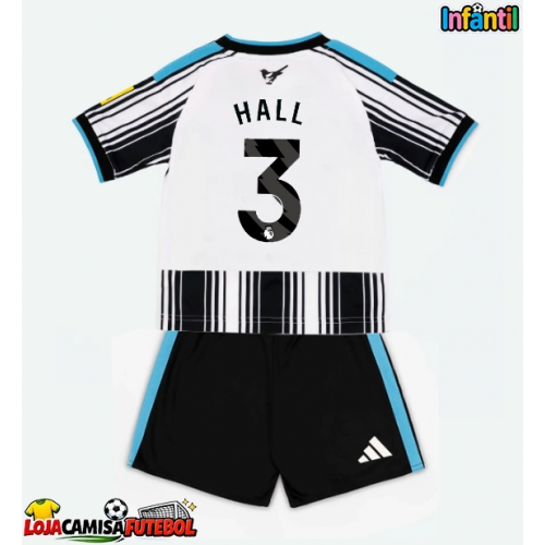 Camisa de Futebol Newcastle United Lewis Hall #3 Equipamento Principal Infantil 2026-27 Manga Curta (+ Calças curtas)